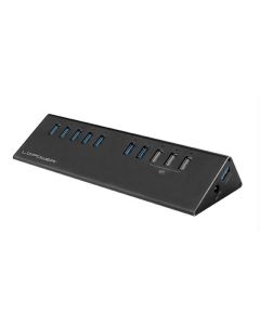 LC POWER LC-HUB-ALU-2B-10 HUB 7+3PORT USB3.0 ALUMINIUM - 83688