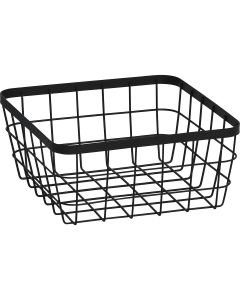 TENDANCE Žičana polica 20x20x9.5cm, crna