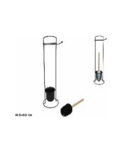 Držač toalet papira i wc četke Bambu 16,5x59cm crni