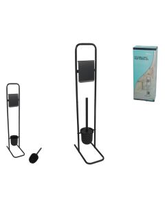 Držač toalet papira i wc četke Bambo 27x14,5x79,5cm crni