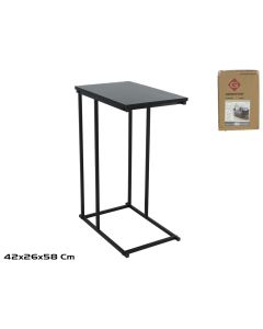 Pomoćni stočić Lofani, 40x30x59cm, crni ram