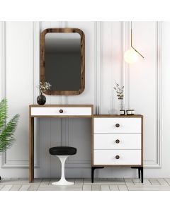 HANAH HOME Sto za šminkanje Lizbon 544, braon/bela