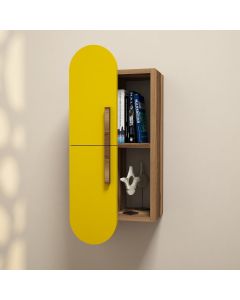 HANAH HOME Zidna polica Rose, braon/žuta