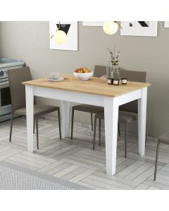 HANAH HOME Trpezarijski sto Kiev 512, bela/svetlobraon