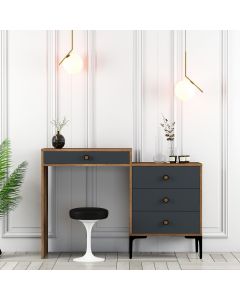 HANAH HOME Sto za šminkanje Lizbon 550, braon/antracit