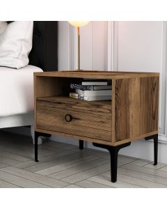 HANAH HOME Noćni ormarić Lizbon 532, braon