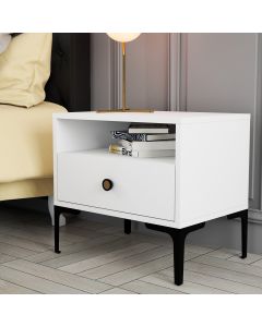 HANAH HOME Noćni ormarić Lizbon 535, bela