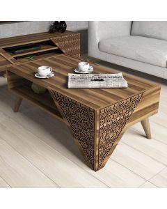 HANAH HOME Klub sto Beril, braon