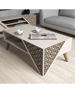 HANAH HOME Klub sto Beril, krem