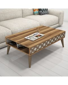 HANAH HOME Klub sto City, braon/krem - 845HCT2812