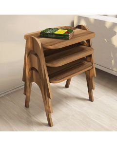 HANAH HOME Set pomoćnih stočića Paris, braon - 845HCT2821