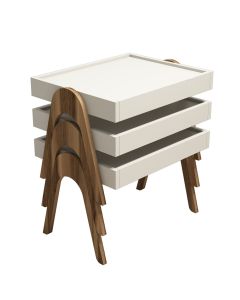 HANAH HOME Set pomoćnih stočića Roma, braon/bela - 845HCT2826