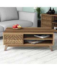 HANAH HOME Klub sto Inci, braon