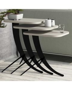 HANAH HOME Set klub stolova Pion, krem/crna