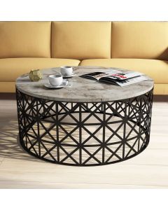 HANAH HOME Klub sto Selin, bela/crna - 845HCT2864