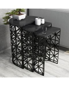 HANAH HOME Set klub stolova Stil, crna