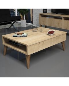 HANAH HOME Klub sto Best, svetlobraon