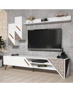 HANAH HOME TV komoda Beril sa policama, bela