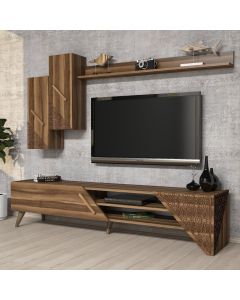 HANAH HOME TV komoda Beril sa policama, braon