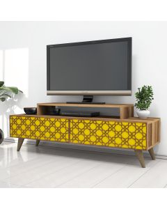 HANAH HOME TV komoda City, braon/žuta - 845HCT3021