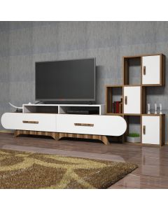 HANAH HOME TV komoda i polica Flora S, braon/bela