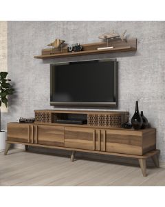 HANAH HOME TV komoda i polica Eylül, braon
