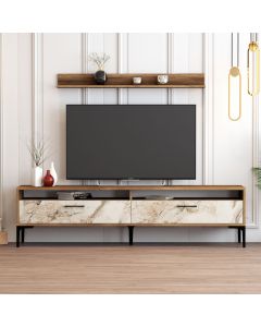 HANAH HOME TV komoda Istanbul, braon/bela - 845HCT3097
