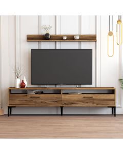 HANAH HOME TV komoda i polica Istanbul, braon