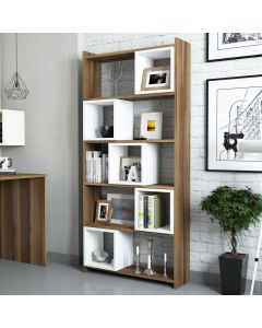 HANAH HOME Polica za knjige Box, braon/bela - 845HCT3601
