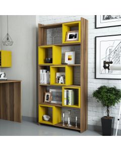 HANAH HOME Polica za knjige Box, braon/bela - 845HCT3604
