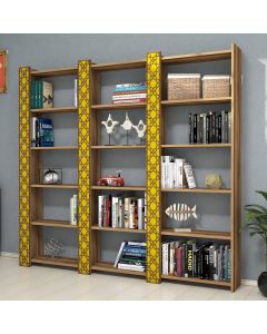 HANAH HOME Polica City 3, braon/žuta