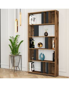 HANAH HOME Polica za knjige Lima, braon/antracit - 845HCT3640