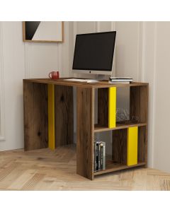 HANAH HOME Radni sto Lima, braon/žuta