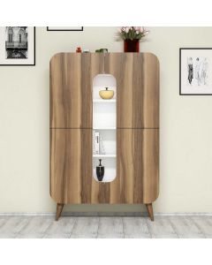 HANAH HOME Vitrina Mine, braon/bela