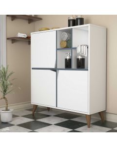 HANAH HOME Komoda za dnevnu sobu Pulse, bela/plava