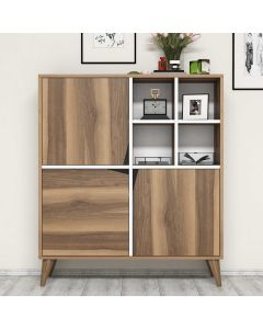 HANAH HOME Komoda za dnevnu sobu Pulse, braon/bela