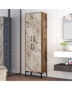 HANAH HANAH HOME Kupatilski ormar Berlin A, braon/bela mermerna