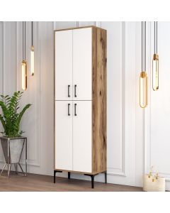 HANAH HOME Cipelarnik Berlin A, braon/bela - 845HCT4102