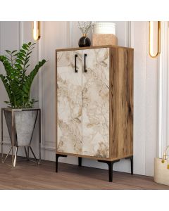 HANAH HOME Cipelarnik Prag, braon/bela - 845HCT4111