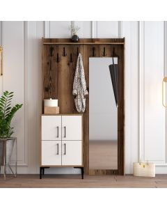 HANAH HOME Cipelarnik sa čivilukom Berlin BC, braon/bela