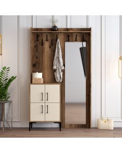 HANAH HOME Cipelarnik sa čivilukom Berlin BC, braon/krem