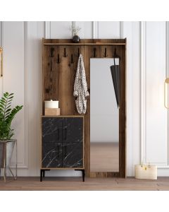 HANAH HOME Cipelarnik sa čivilukom Berlin BC, braon/mermer crna