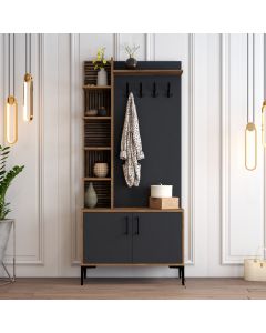 HANAH HOME Ormar za predsoblje sa čivilukom Viyana D, braon/antacit