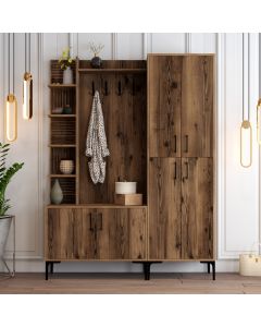 HANAH HOME Ormar za predsoblje sa čivilukom Viyana DA, braon