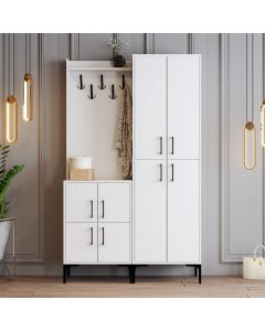 HANAH HOME Ormar za predsoblje sa čivilukom Berlin BA, bela