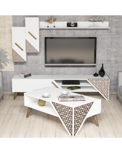 HANAH HOME Set nameštaja za dnevnu sobu Beril, bela