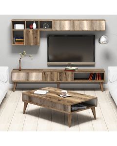 HANAH HOME Set nameštaja za dnevnu sobu Milan, braon - 845HCT5251