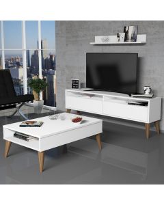 HANAH HOME Set nameštaja za dnevnu sobu Best, bela