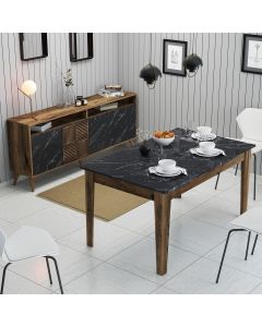 HANAH HOME Set nameštaja trpezariju, braon/crna - 845HCT5284