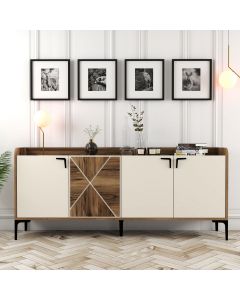 HANAH HOME Komoda Vendik, braon/krem - 845HCT5312